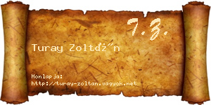 Turay Zoltán névjegykártya