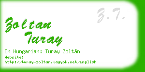 zoltan turay business card